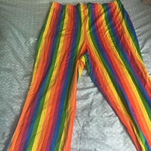 BOOHOO PLUS Rainbow flare pants